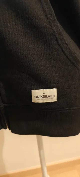 Chaqueta Sudadera Quiksilver Negra Cremallera