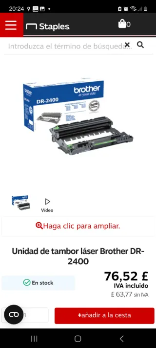 Brother DR-2400 Unidad Tambor Láser
