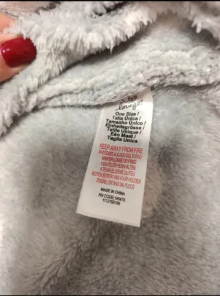 Poncho Primark a pois grigio taglia S