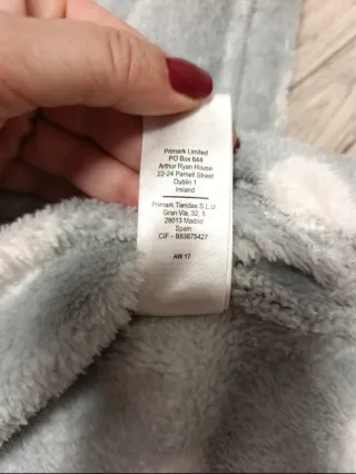 Poncho Primark a pois grigio taglia S