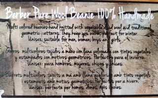 Gorro de lana hecho a mano