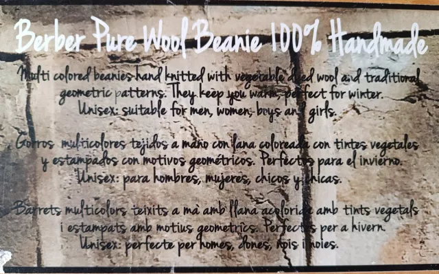 Gorro de lana hecho a mano