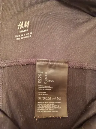 Legging deportivo premamá negro