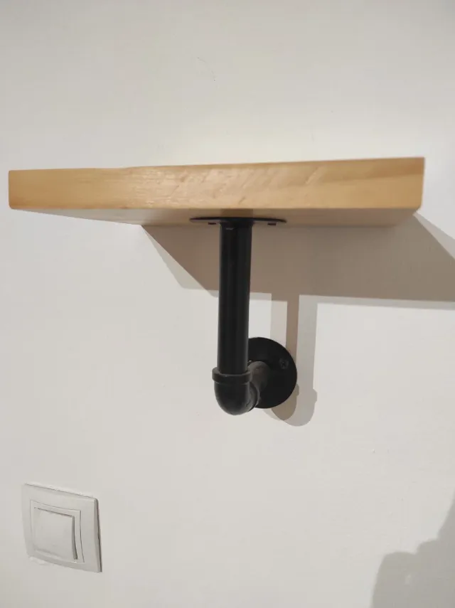 3 Soportes Estante Madera y Metal