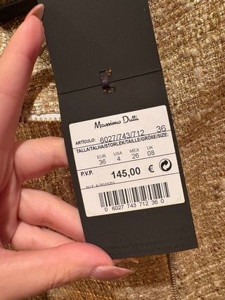 Chaqueta Massimo Dutti dorada y blanca
