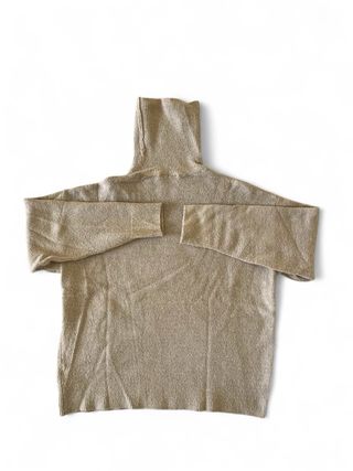 Maglione Beige Taglia S Collo Alto