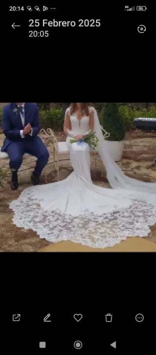 Vestido de Novia Sirena Talla 34-36