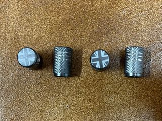 Tapones válvula Mini Union Jack Aluminio