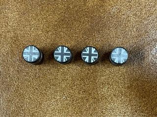 Tapones válvula Mini Union Jack Aluminio