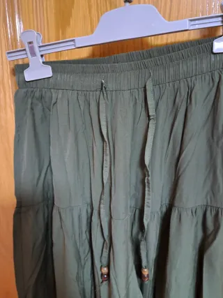 Falda pantalón larga verde