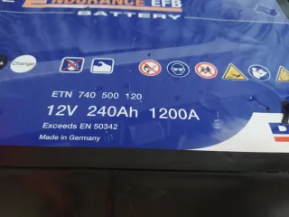 Batería DAF ENDURANCE EFB 240Ah 1200A