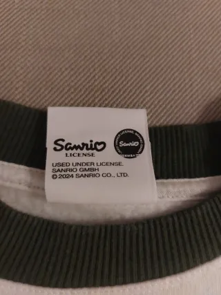 Sudadera Cinnamoroll blanca y verde