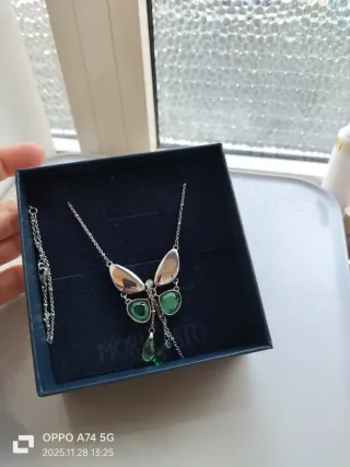 Collana Morellato Farfalla Verde Argento