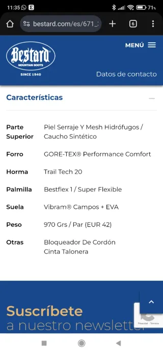 Botas Bestard Turó Talla 44