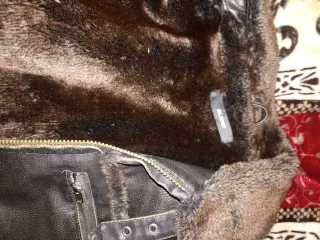 Chaqueta hombre cuero forrada pelito Talla M