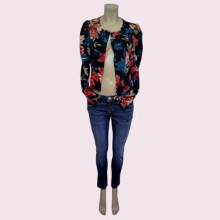 Cárdigan Shein flores mangas abullonadas Talla L