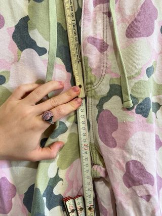 Pantaloni cargo donna camouflage Y2K