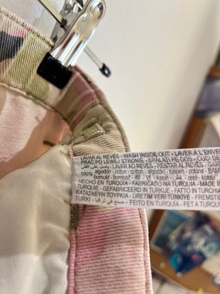 Pantaloni cargo donna camouflage Y2K