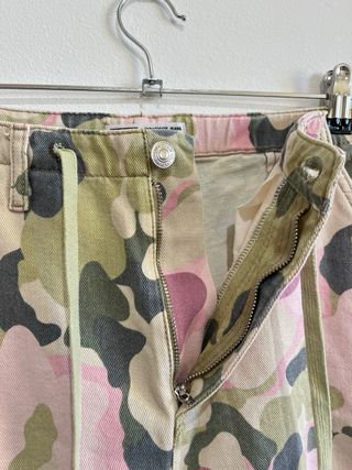 Pantaloni cargo donna camouflage Y2K