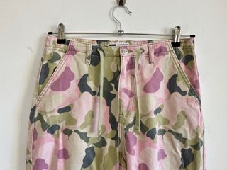 Pantaloni cargo donna camouflage Y2K