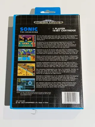 Sonic Mega Drive con confezione blu