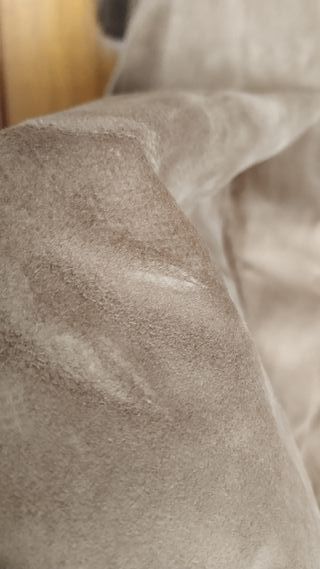 Abrigo vintage piel beige/marrón