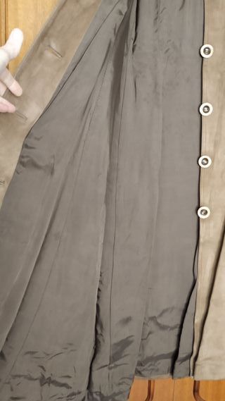 Abrigo vintage piel beige/marrón