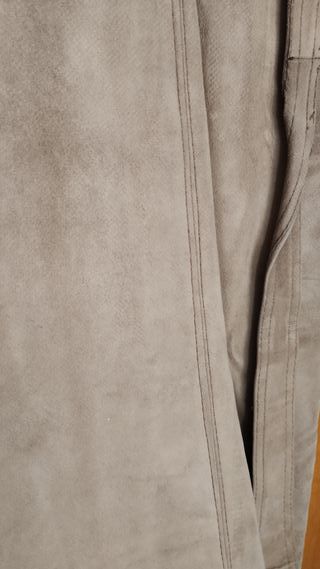 Abrigo vintage piel beige/marrón