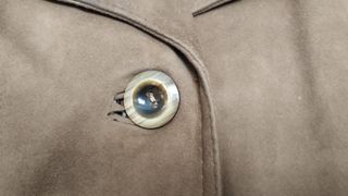 Abrigo vintage piel beige/marrón