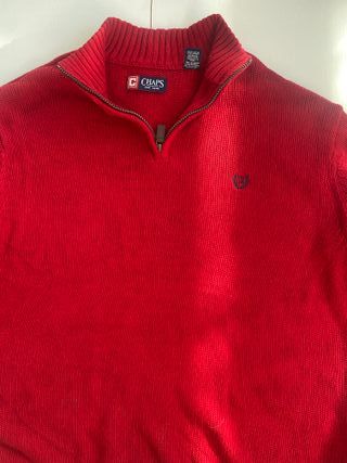 Maglione CHAPS rosso XL 100% cotone vintage USA