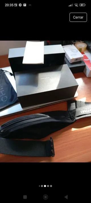 Riñonera porta gafas negra