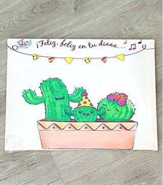 Lienzo para Firmas y huellas Cactus Nuevo