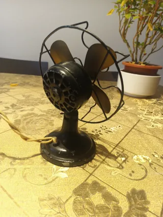 Ventilatore NUMAX mini ottone vintage 22 cm