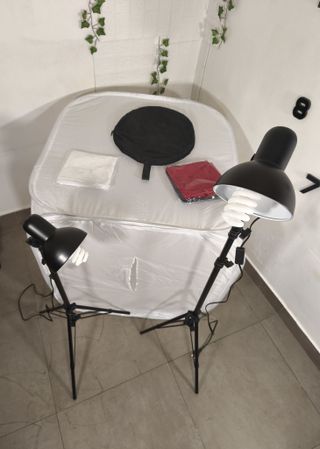 Estudio fotográfico portátil con focos