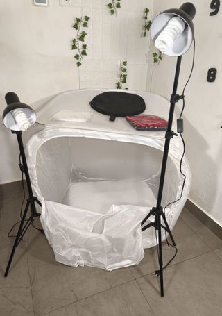 Estudio fotográfico portátil con focos