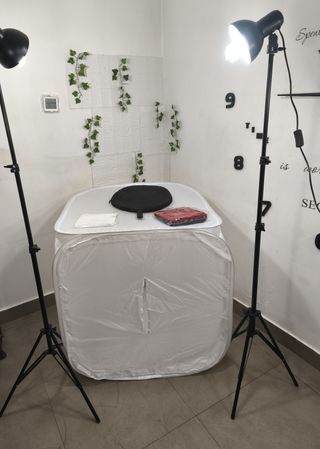 Estudio fotográfico portátil con focos