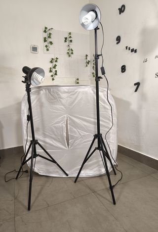 Estudio fotográfico portátil con focos