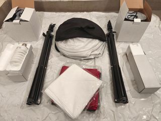 Estudio fotográfico portátil con focos