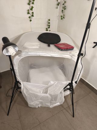 Estudio fotográfico portátil con focos