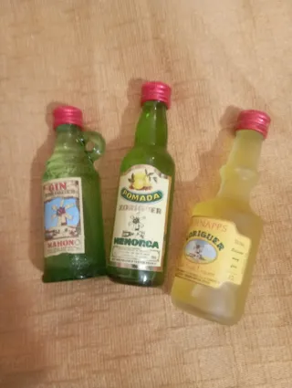 3 Mini Bottiglie da Collezione