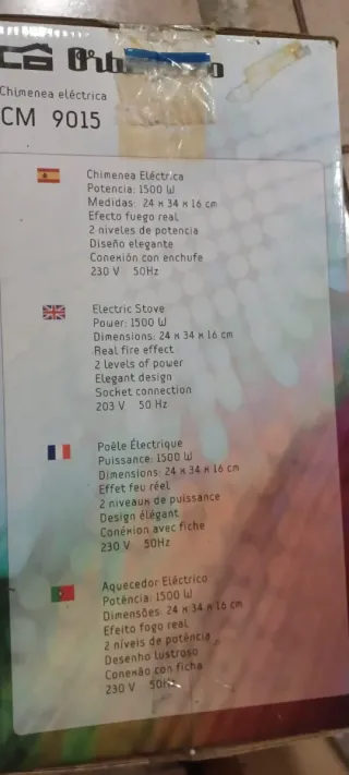 Chimenea eléctrica Orbegozo CM 9015