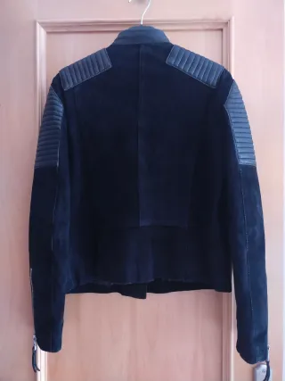 Cazadora Biker Negra Mango