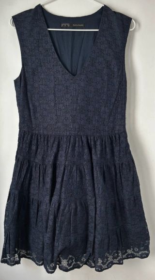 Vestido Zara Negro Encaje
