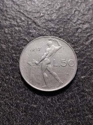 50 Lire 1957 Vulcano Italia