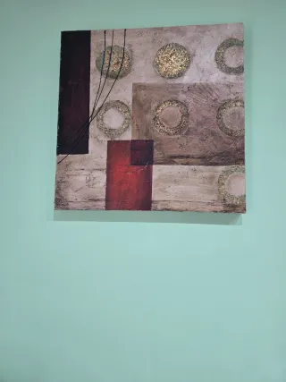 Set di due quadri moderni marroni 60x60