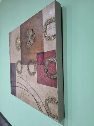 Set di due quadri moderni marroni 60x60