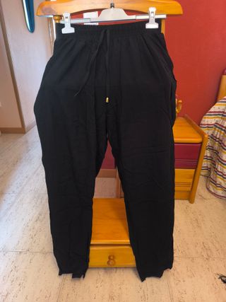 Pantalones negros cómodos talla única