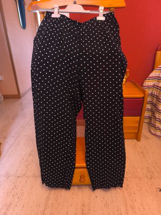 Pantalones negros cómodos talla única