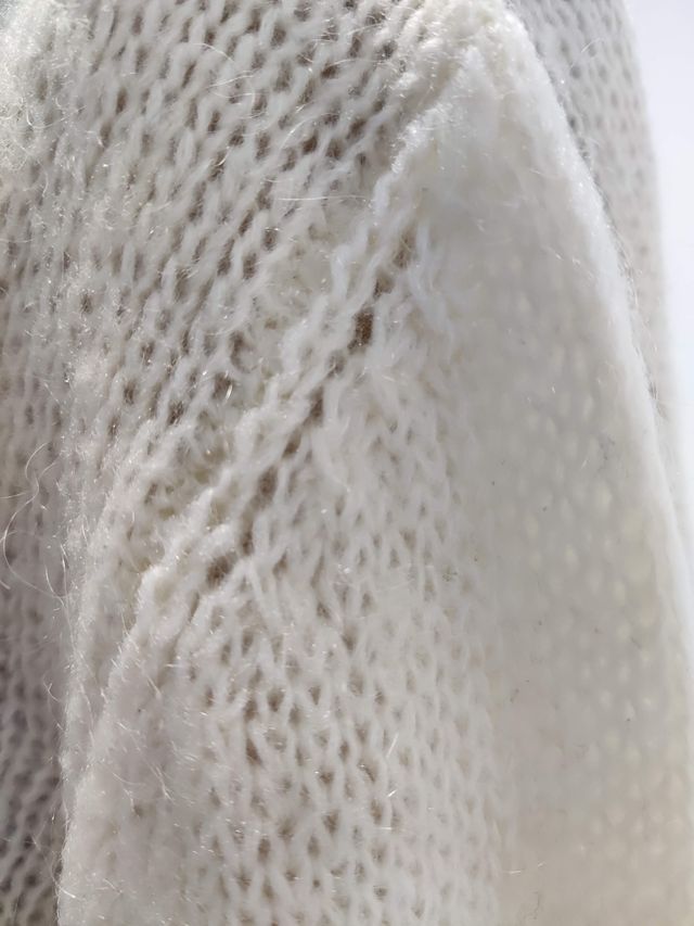 Jersey cuello alto mujer beige claro