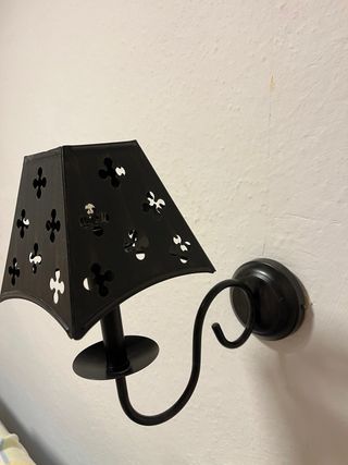 Juego de lámparas pared de forja para mesitas noch